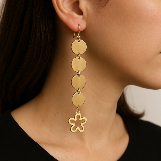 Pendientes Bloom Baño de Oro - MINNI MOON-Lepetitemarie-Singularu-PDPAOLA-Luamarta