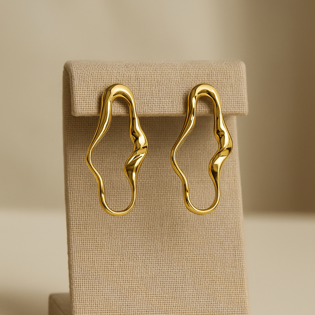 Pendientes Flow Baño de Oro - MINNI MOON-Lepetitemarie-Singularu-PDPAOLA-Luamarta