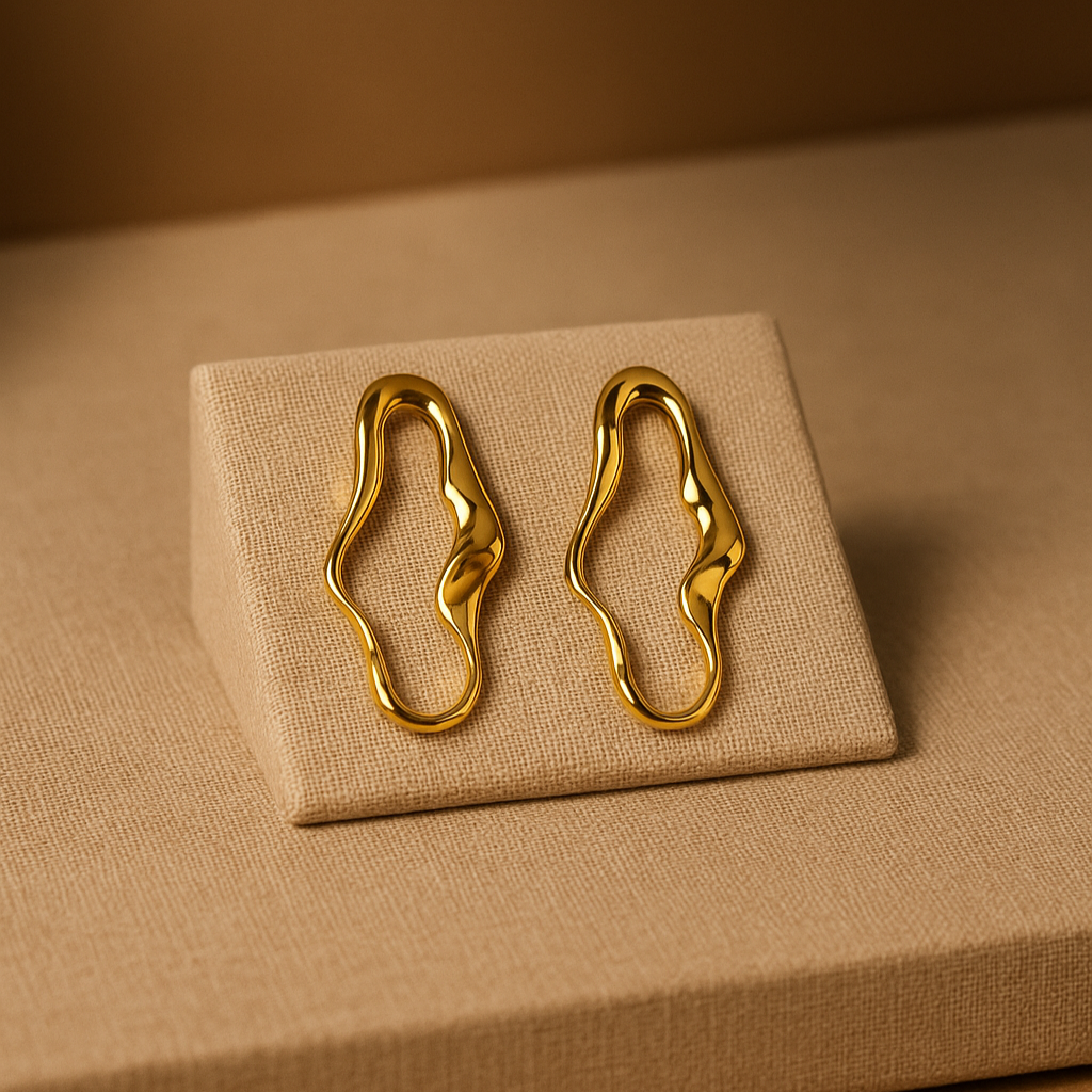 Pendientes Flow Baño de Oro