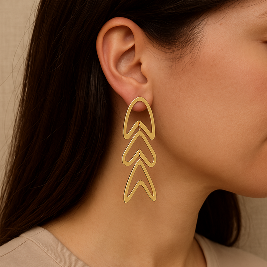 Pendientes Raspa Baño de Oro - MINNI MOON-Lepetitemarie-Singularu-PDPAOLA-Luamarta