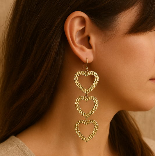 Pendientes Heartbeat Baño de Oro - MINNI MOON-Lepetitemarie-Singularu-PDPAOLA-Luamarta