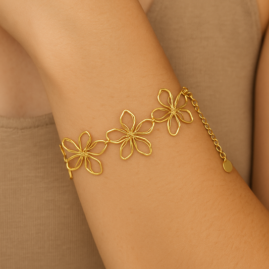 Pulsera Petals Baño de Oro - MINNI MOON-Lepetitemarie-Singularu-PDPAOLA-Luamarta