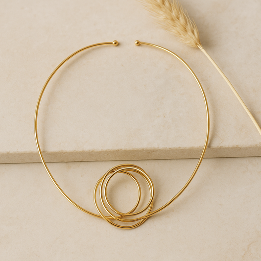 Collar Cleo Baño de Oro