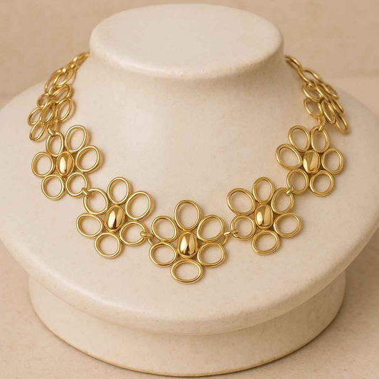 Collar de flores xxl Baño de Oro (Copia)