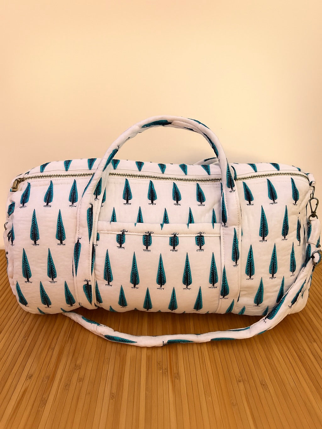 Bolso viaje de India de algodón hecho a mano | Bolso para usar como equipaje de mano o cabina