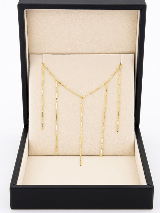 Collar Cortina Acero Inoxidable Dorado