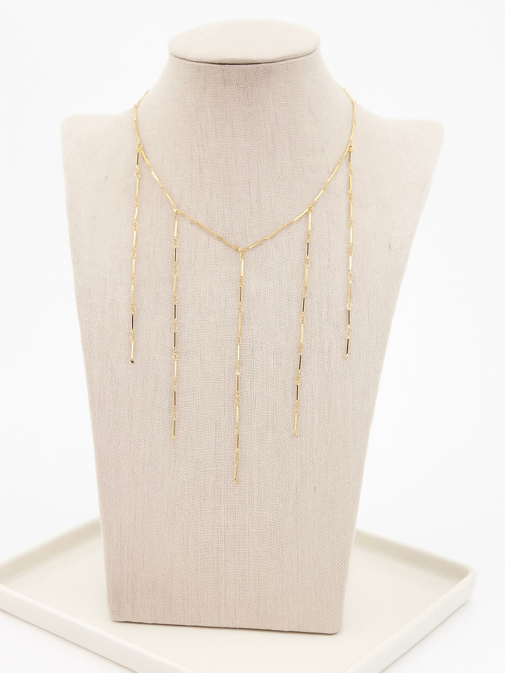 Collar Cortina Acero Inoxidable Dorado