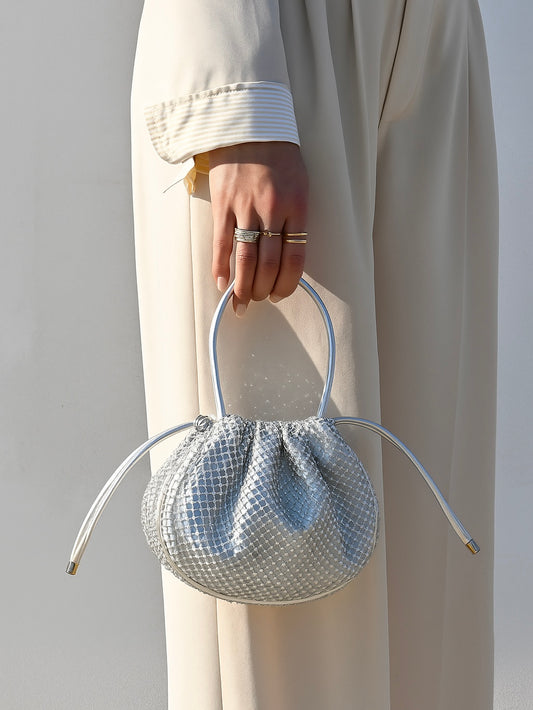 Bolso Clutch de mano para eventos colores dorado, plateado y negro brillante