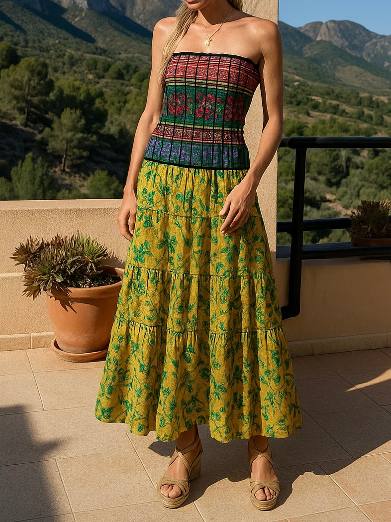Vestidos indios palabra de honor | Talla única