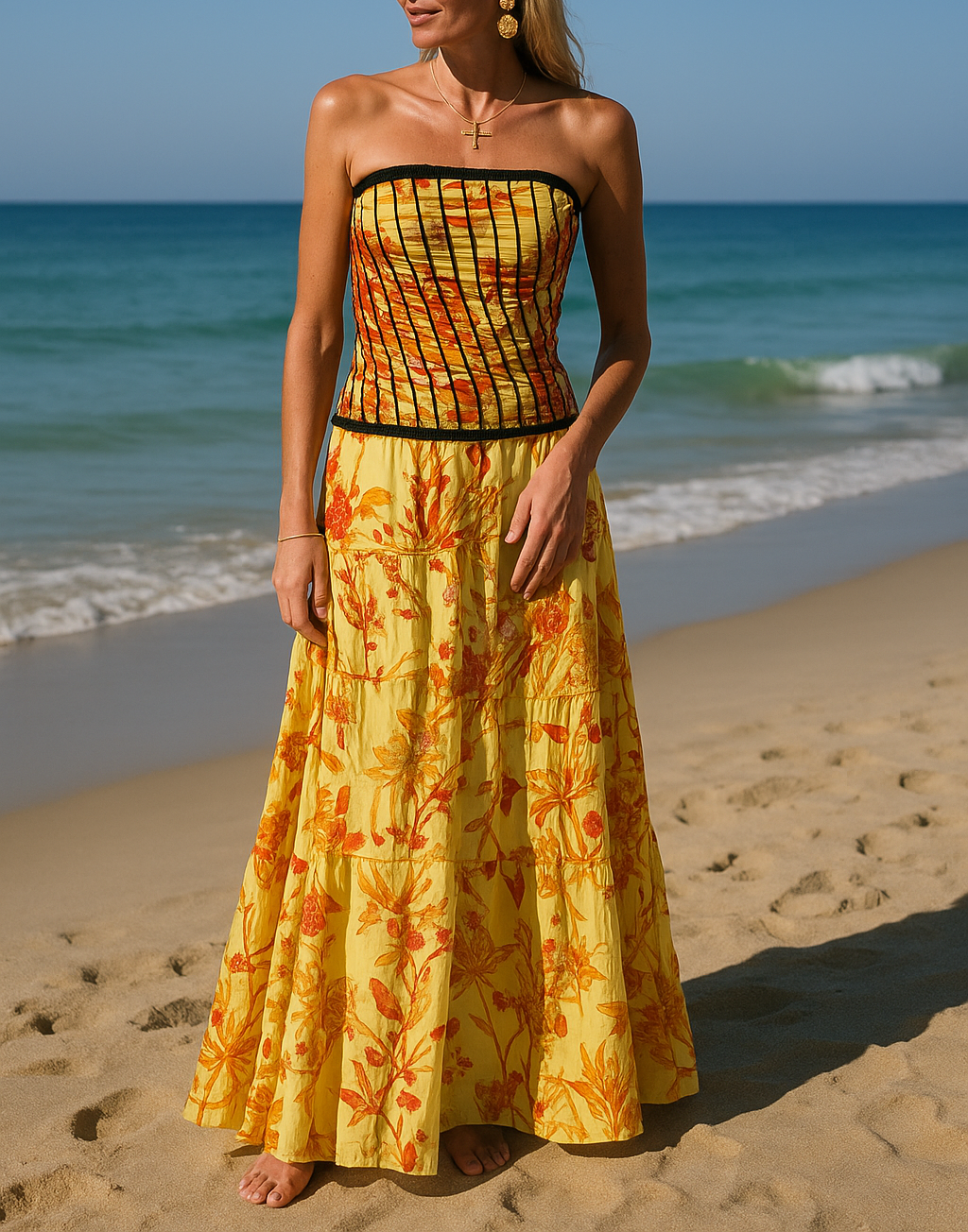 Vestidos indios palabra de honor | Talla única