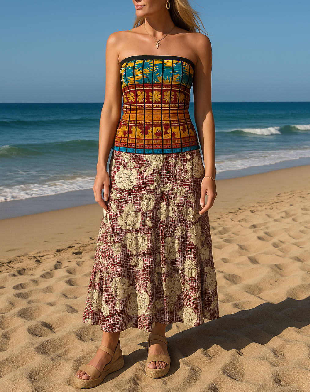 Vestidos indios palabra de honor | Talla única