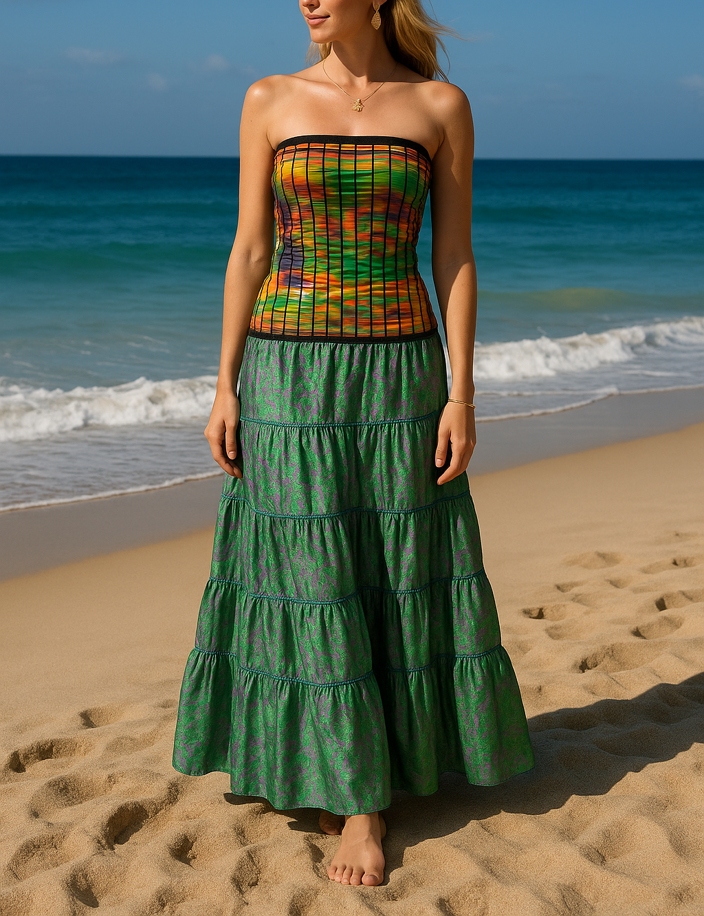Vestidos indios palabra de honor | Talla única