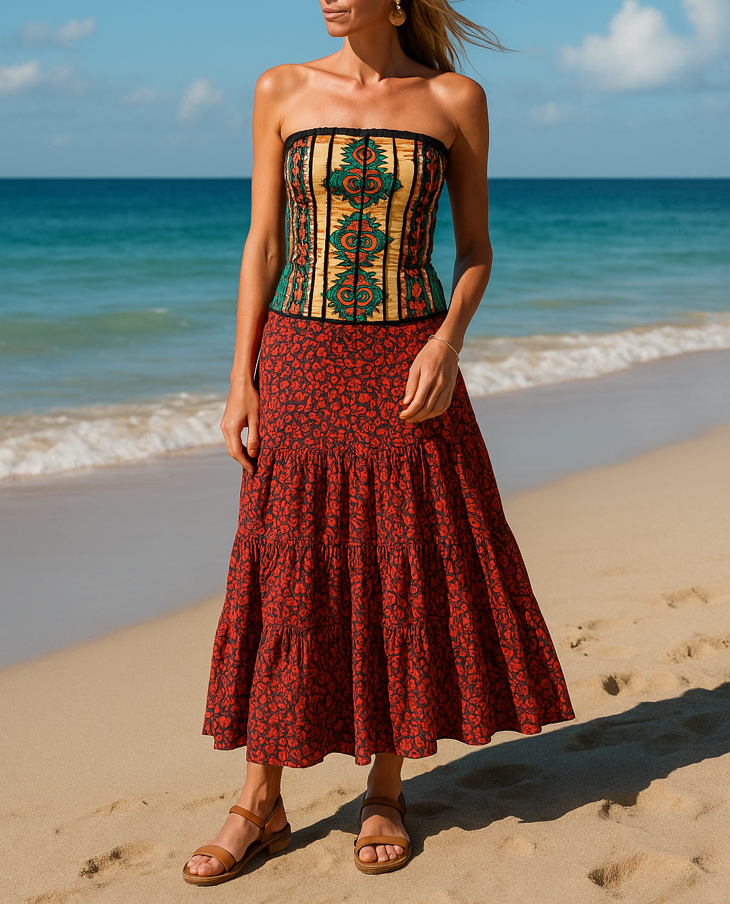 Vestidos indios palabra de honor | Talla única