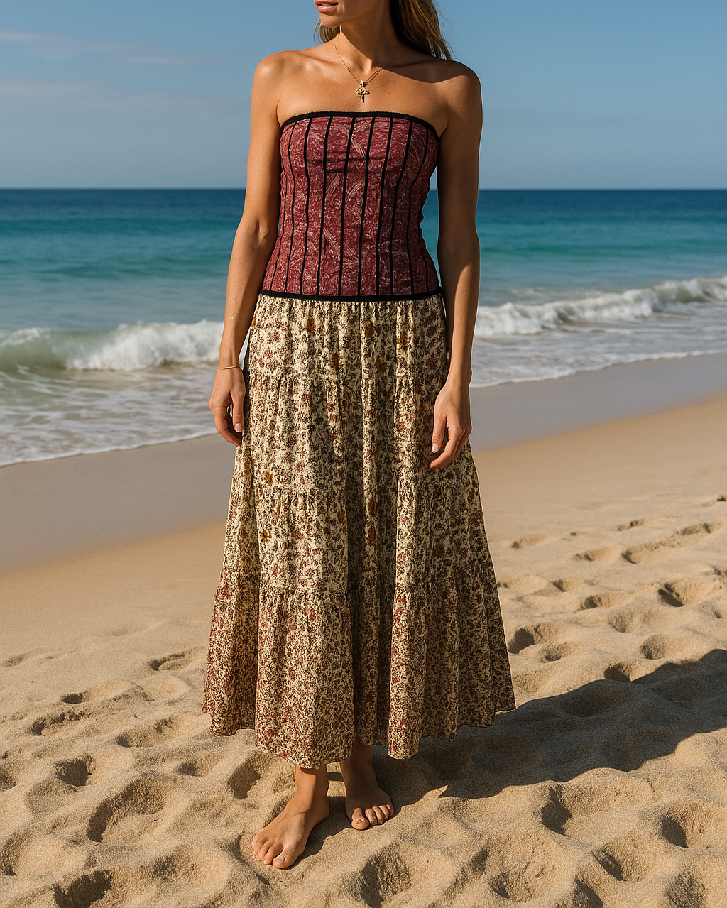 Vestidos indios palabra de honor | Talla única