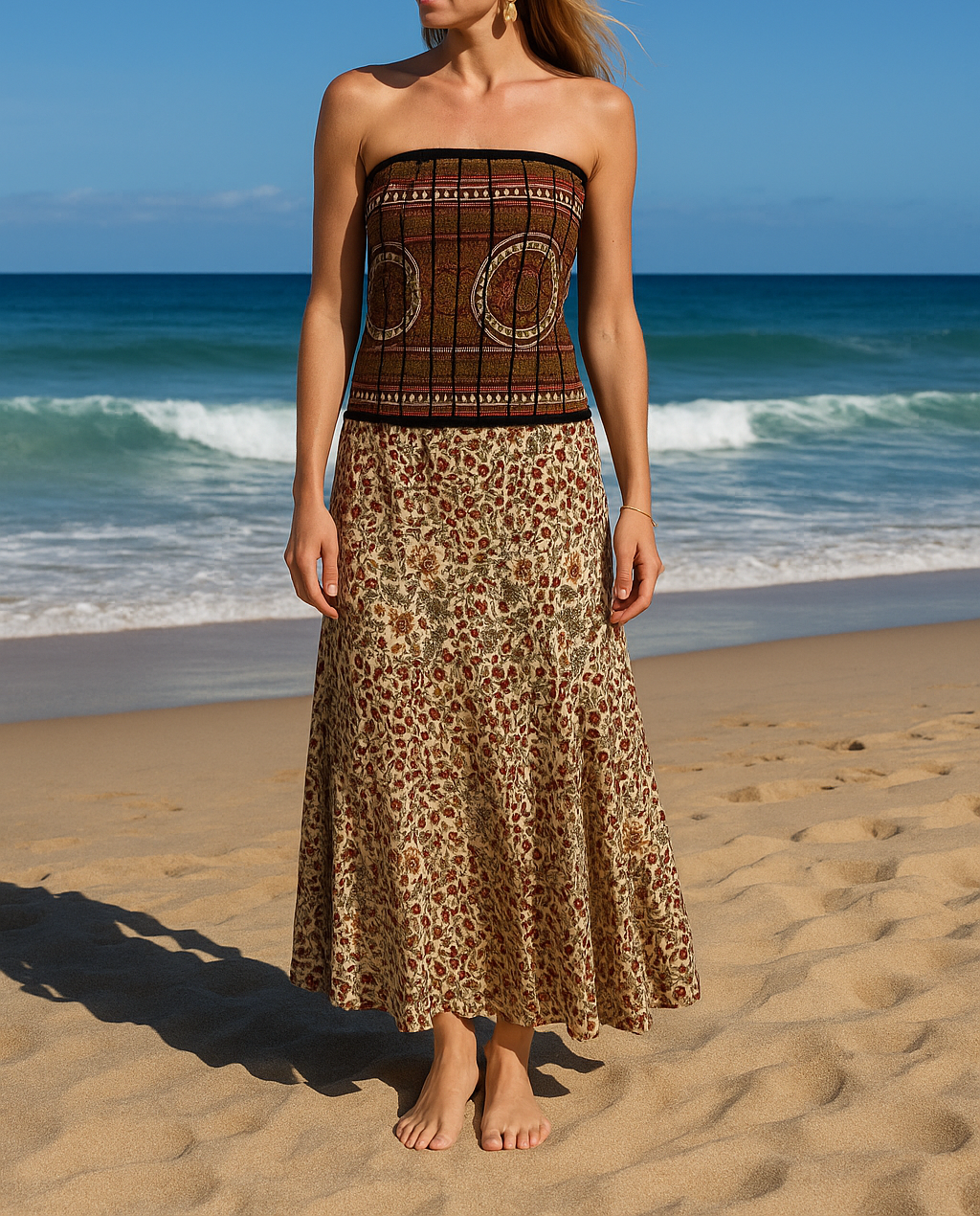 Vestidos indios palabra de honor | Talla única