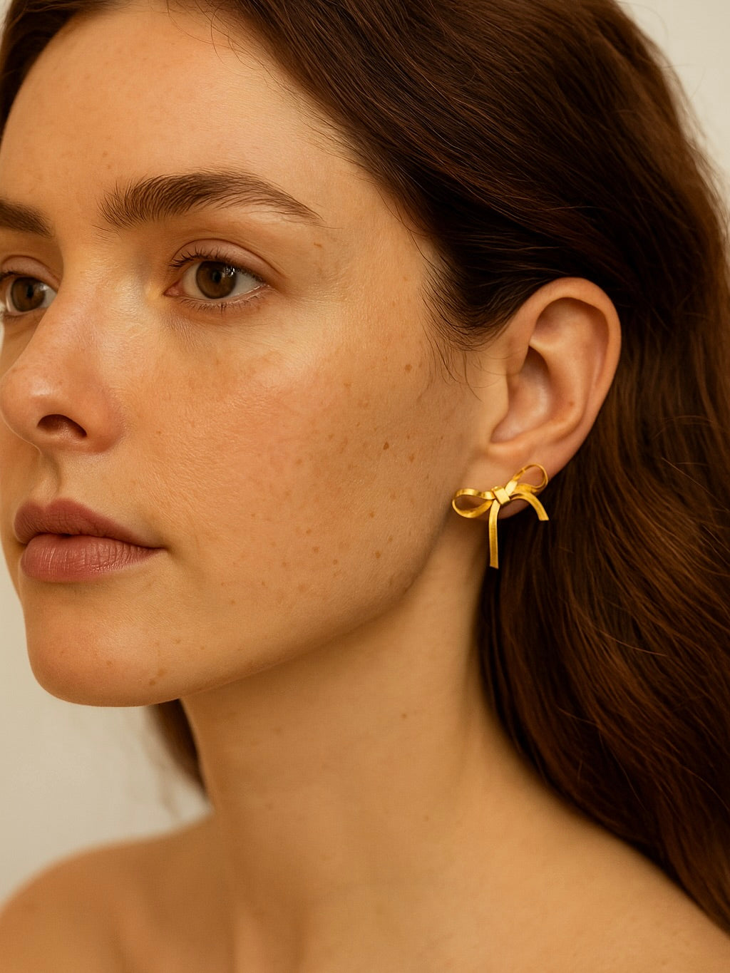 Pendientes de Lazo | Baño de Oro 14k
