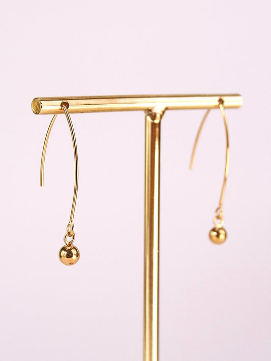 Pendientes Largos Caída | Baño de Oro 14k