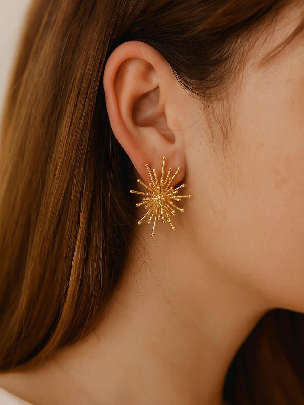 Pendientes Destellos | Baño de Oro 14k