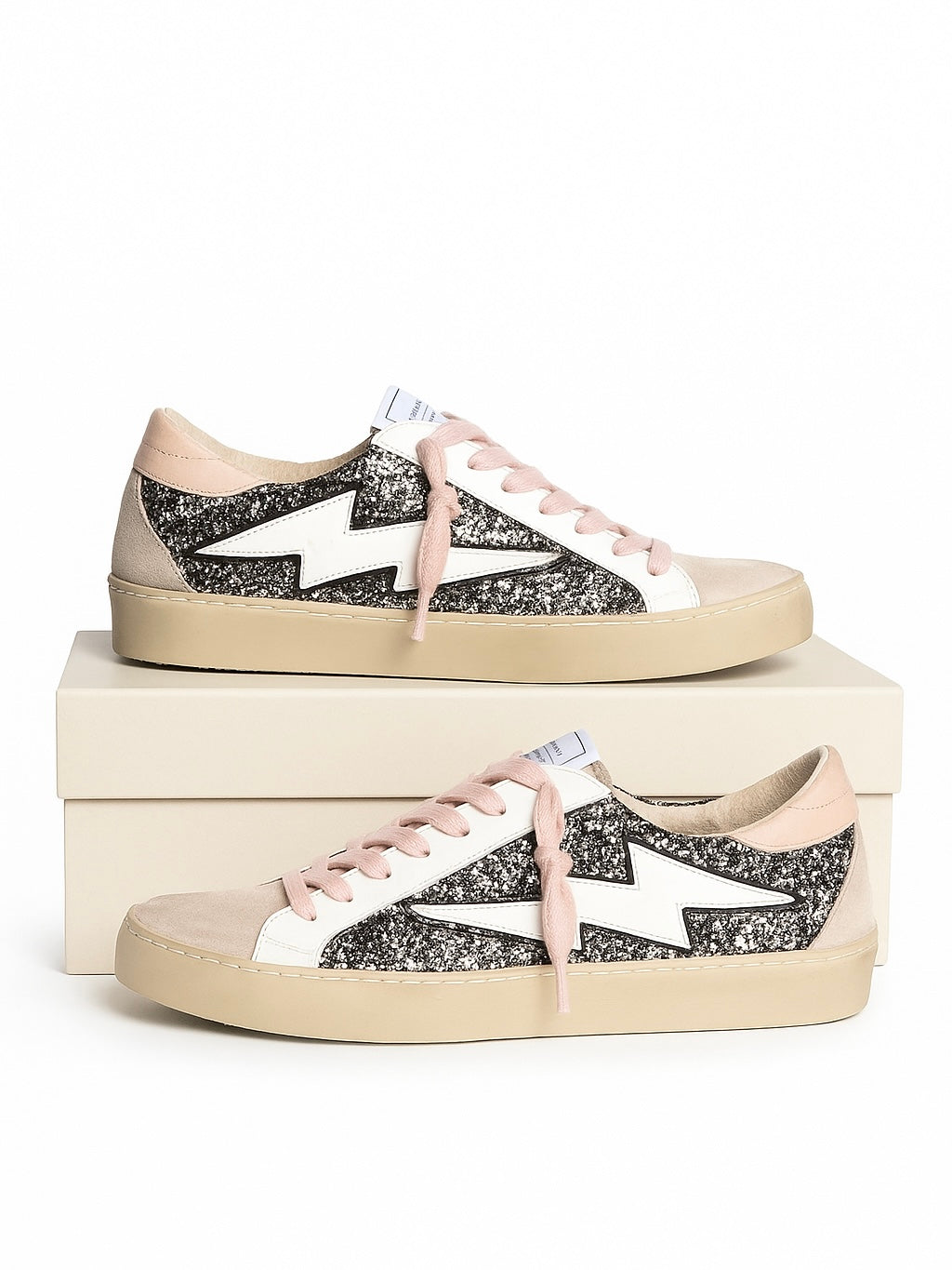Zapatillas rayo con purpurina mujer – Tallas 36 a 41