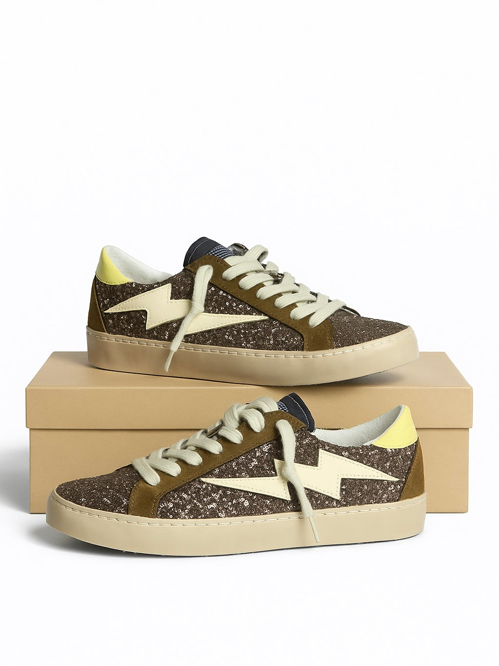 Zapatillas rayo con purpurina mujer – Tallas 36 a 41