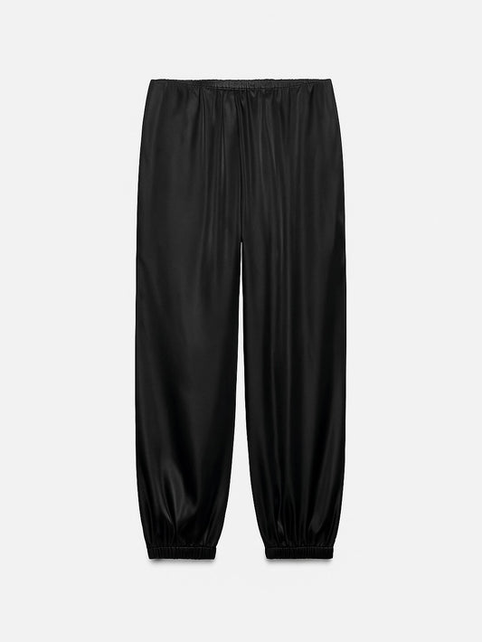 Pantalón bombacho satinado mujer de otoño | Elegante y versátil