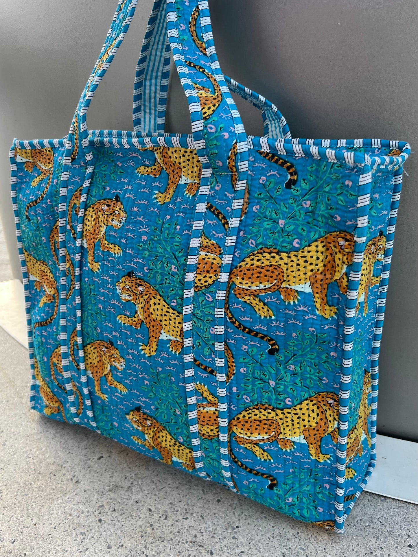 Bolsa viaje algodón Tote bag con cremallera