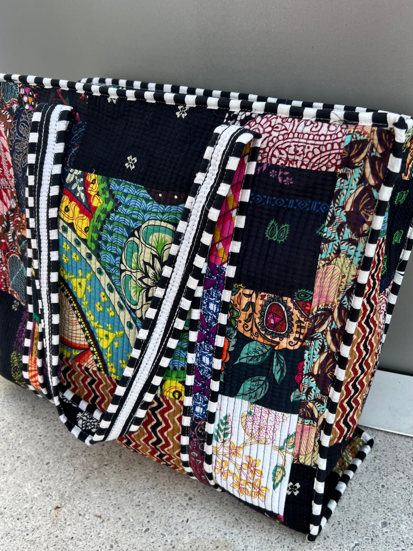 Bolsa viaje algodón Tote bag con cremallera