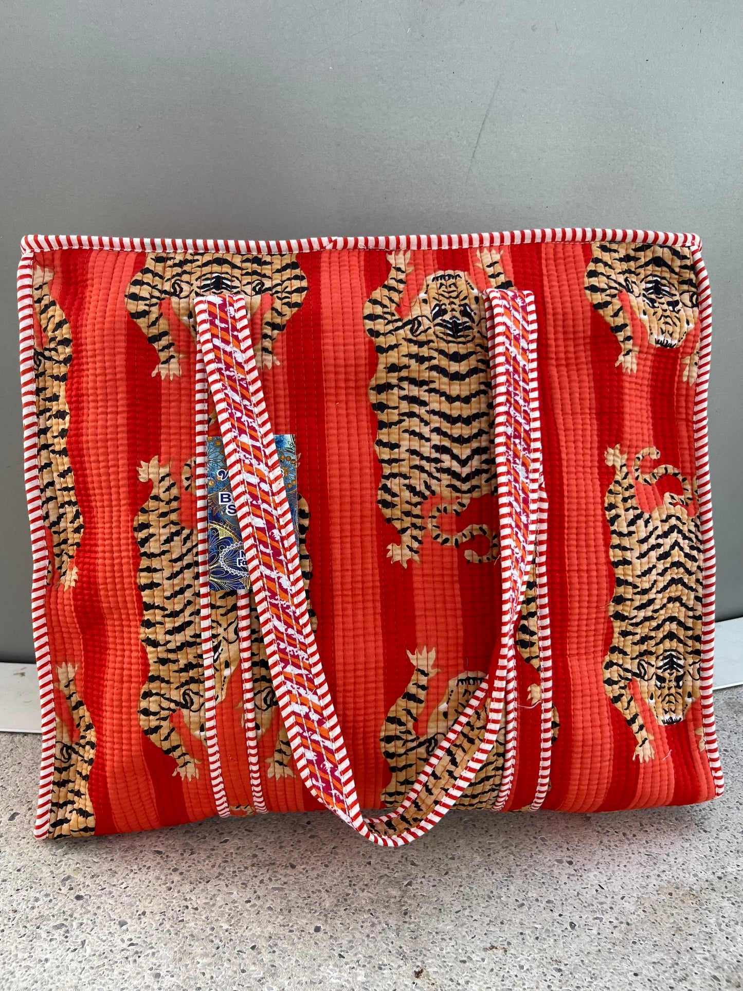 Bolsa viaje algodón Tote bag con cremallera