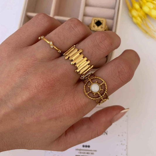 Anillo Irregular Baño de Oro - MINNI MOON-Lepetitemarie-Singularu-PDPAOLA-Luamarta