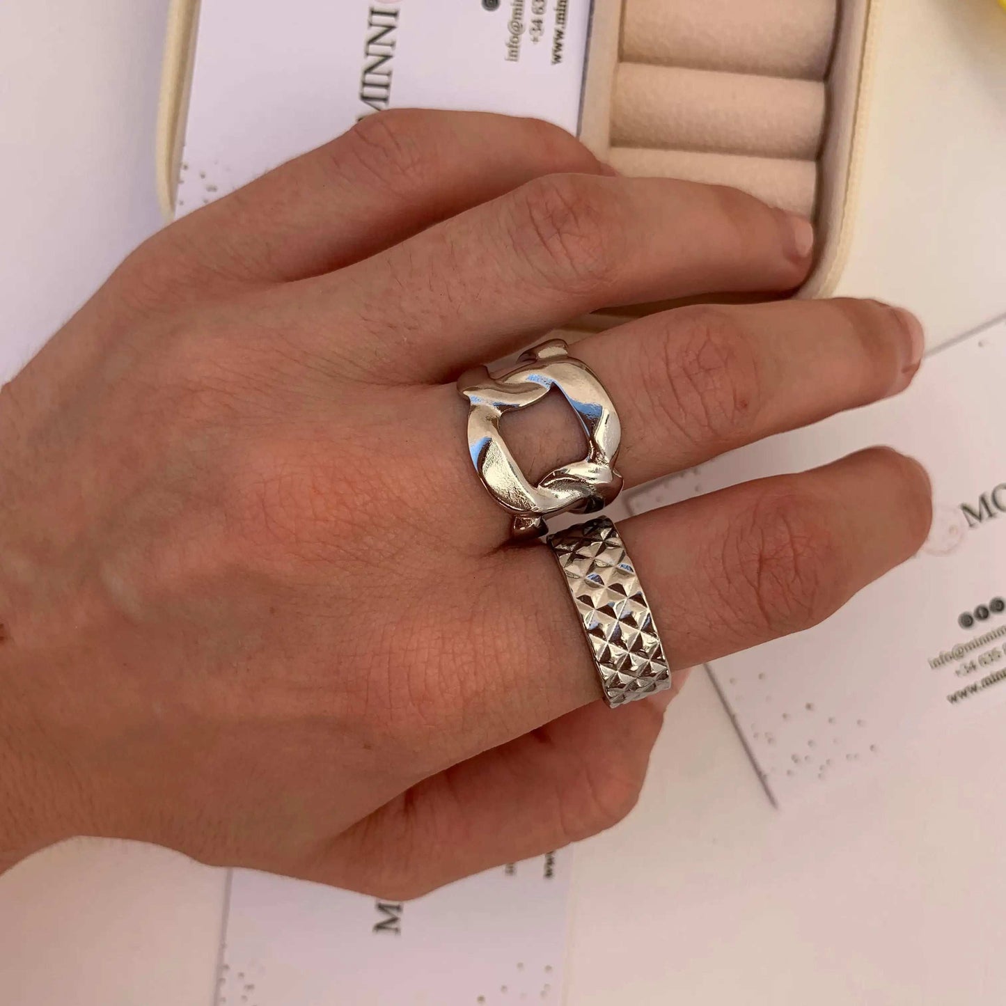 Anillo Nudos Plateado - MINNI MOON-Lepetitemarie-Singularu-PDPAOLA-Luamarta