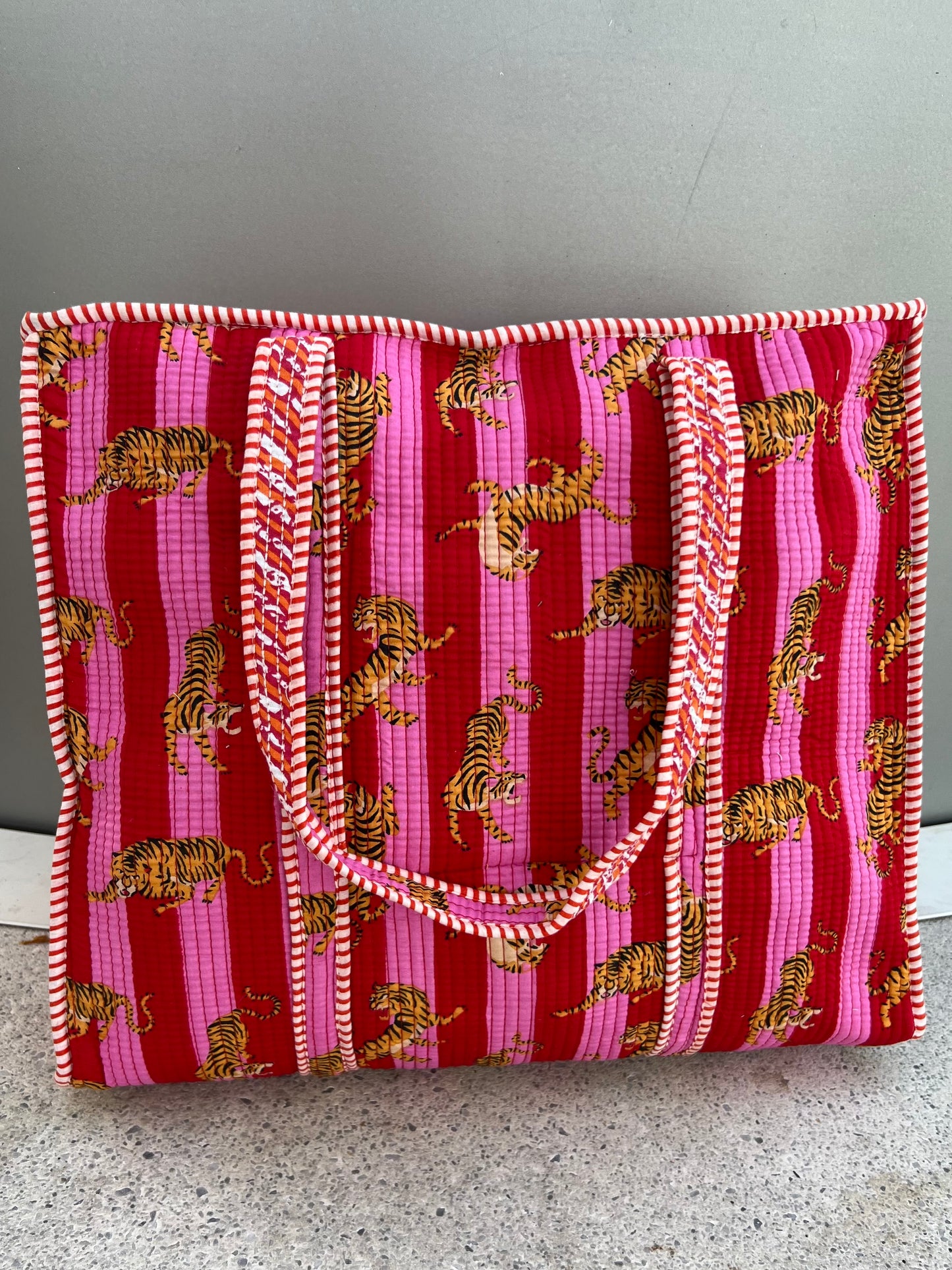 Bolsa viaje algodón Tote bag con cremallera