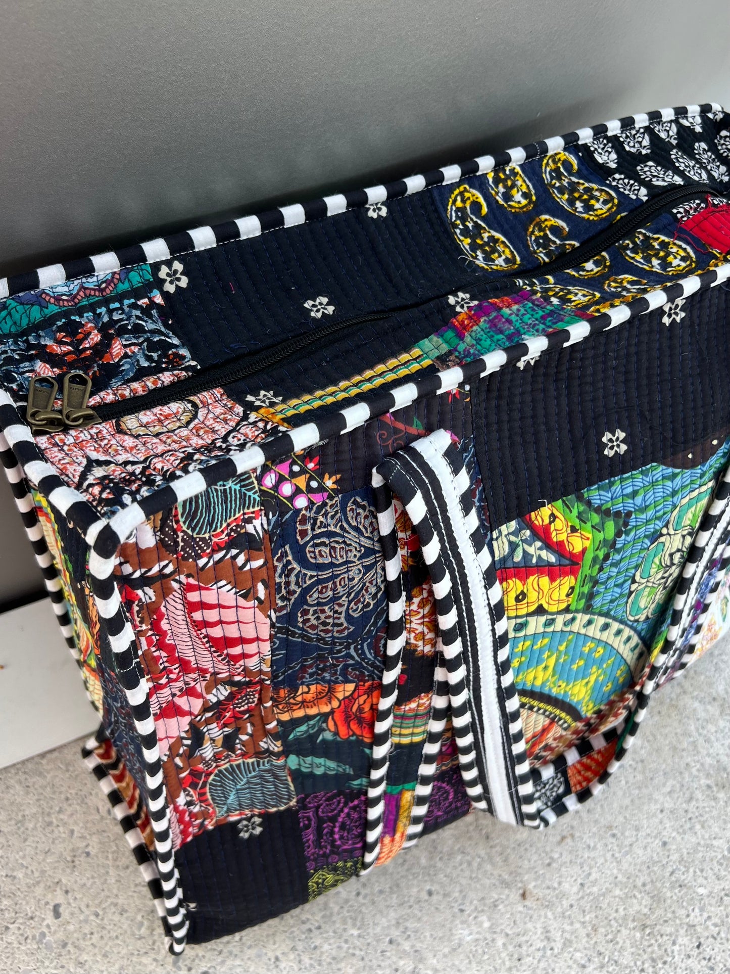 Bolsa viaje algodón Tote bag con cremallera
