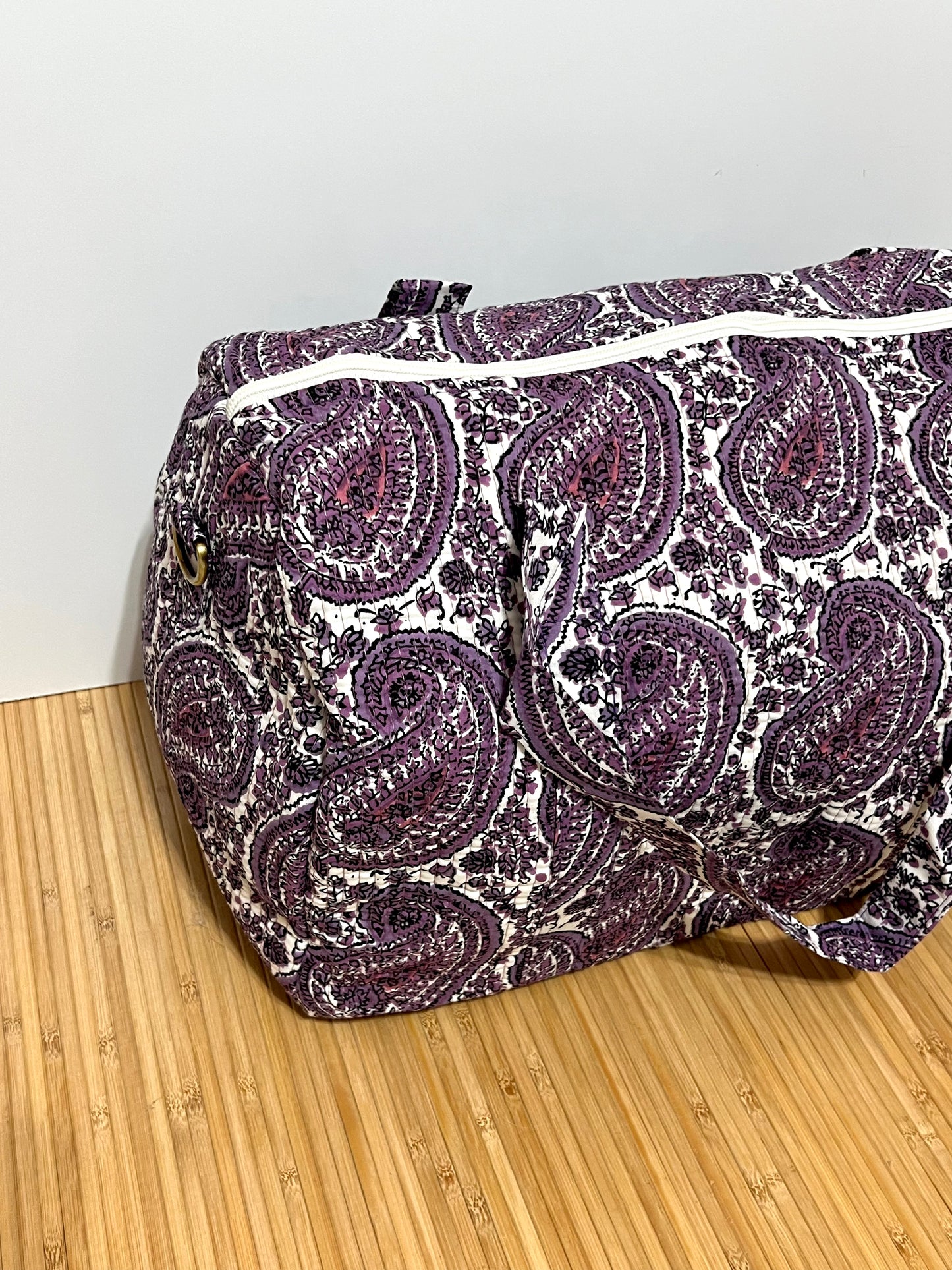 Bolso viaje de India de algodón hecho a mano | Bolso para usar como equipaje de mano o cabina