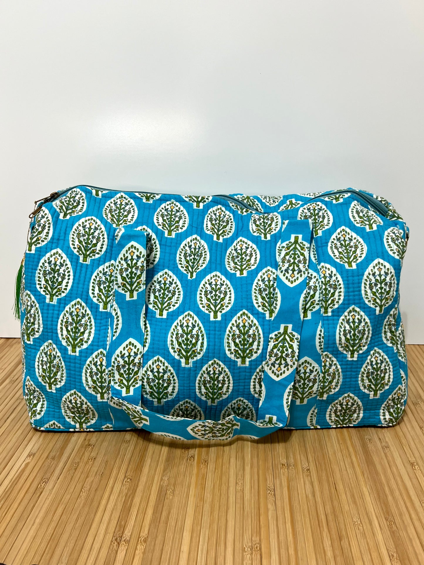 Bolso viaje de India de algodón hecho a mano | Bolso para usar como equipaje de mano o cabina
