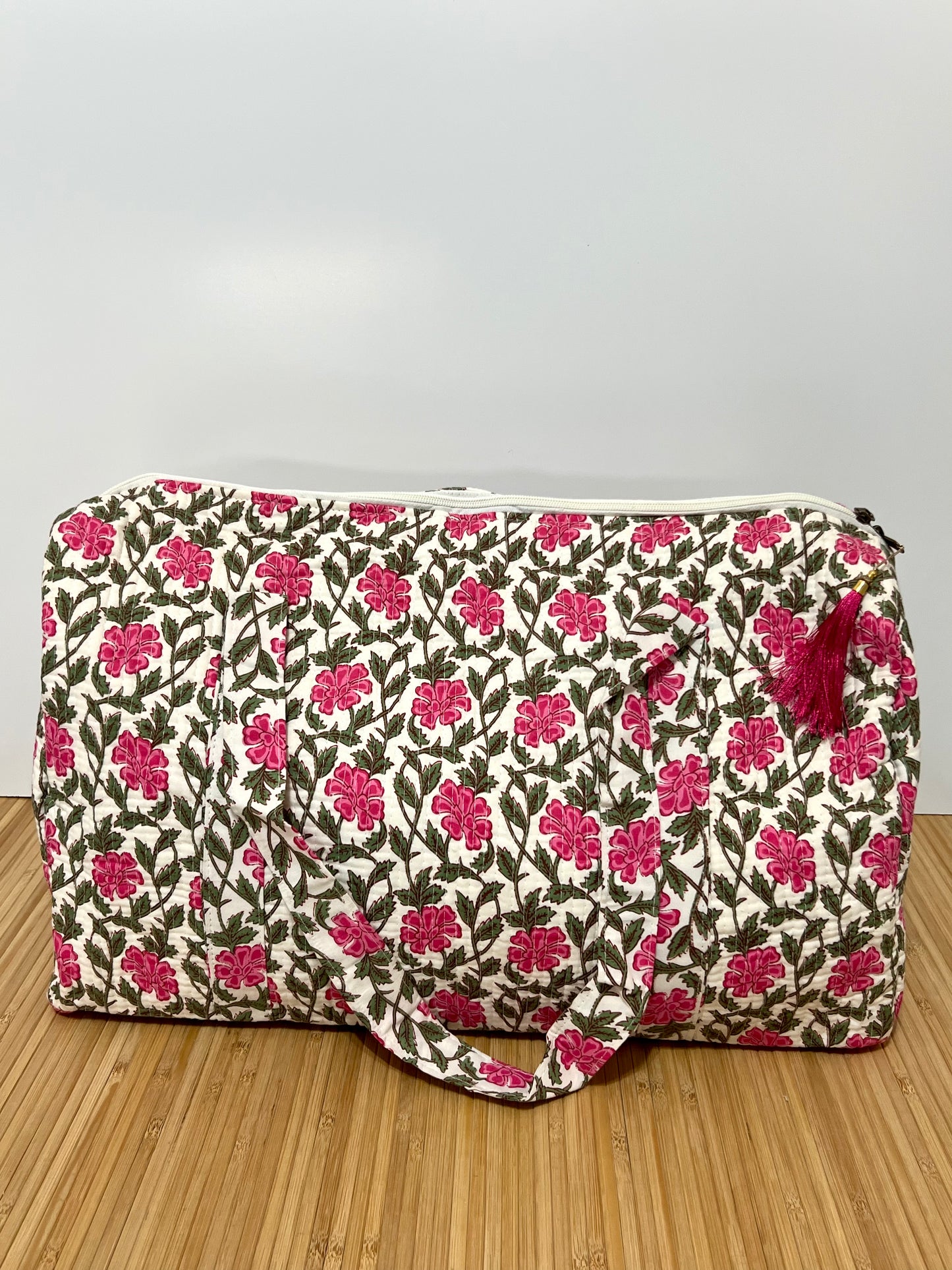 Bolso viaje de India de algodón hecho a mano | Bolso para usar como equipaje de mano o cabina