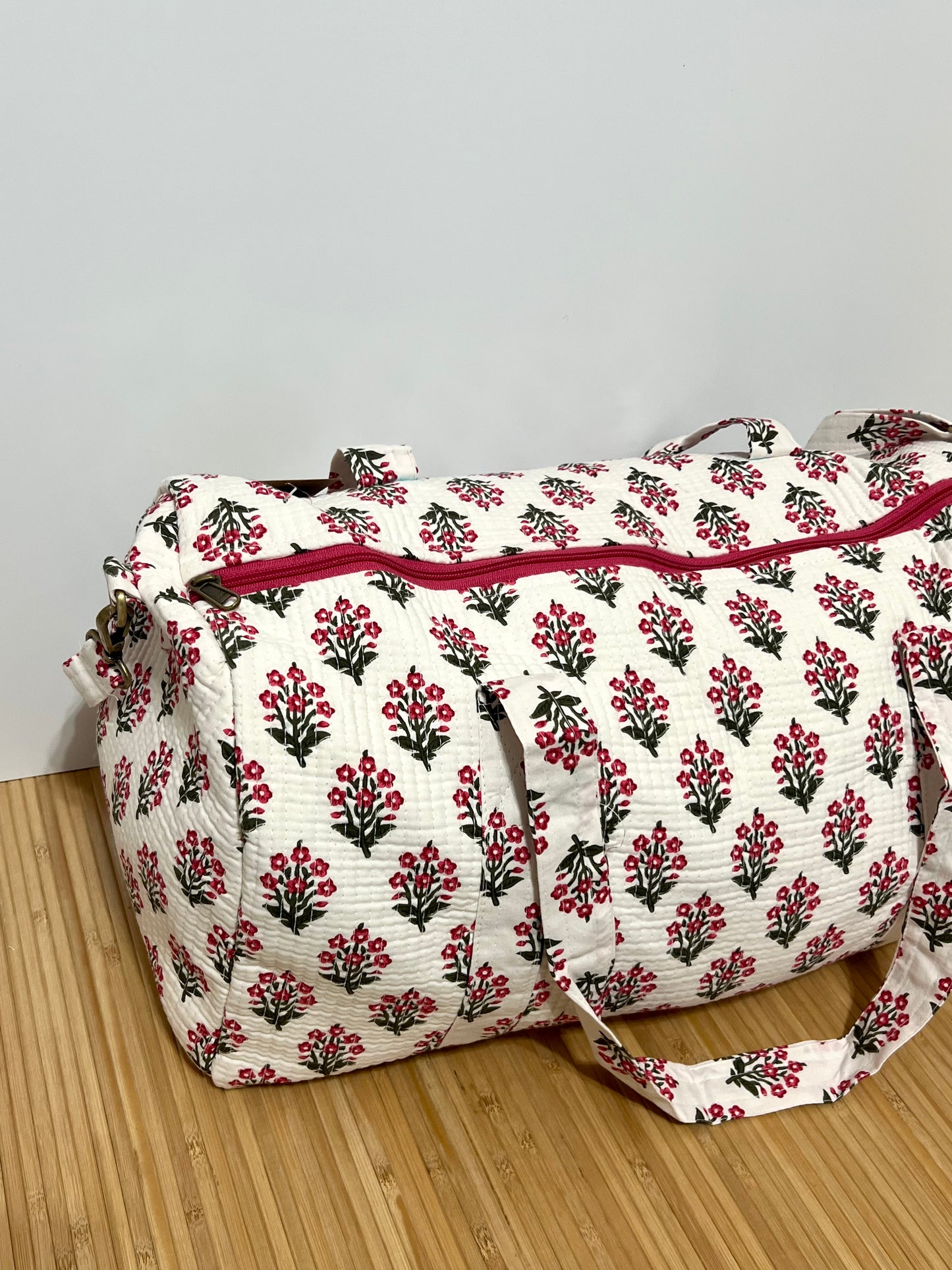 Bolso viaje de India de algodón hecho a mano | Bolso para usar como equipaje de mano o cabina
