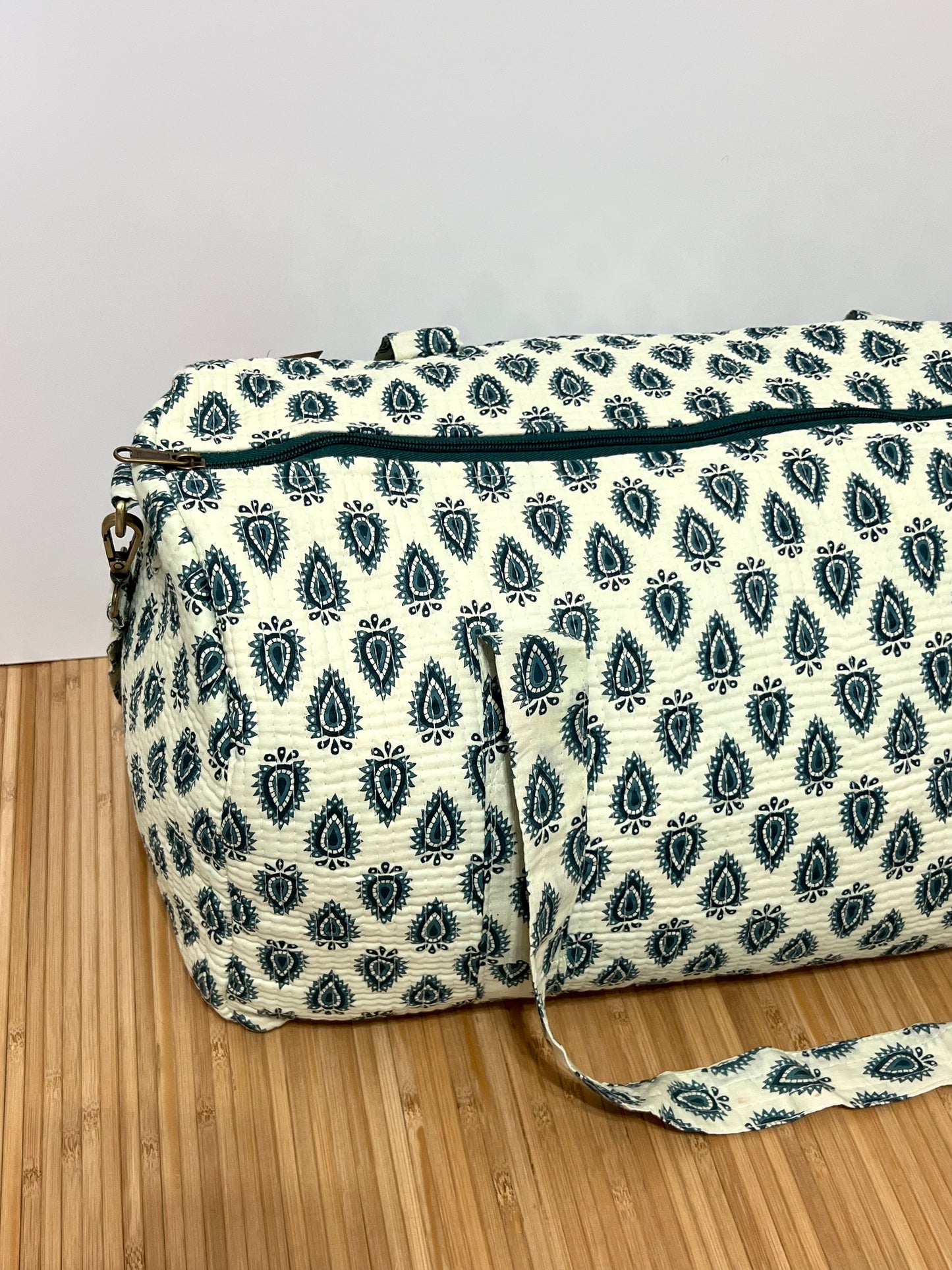 Bolso viaje de India de algodón hecho a mano | Bolso para usar como equipaje de mano o cabina