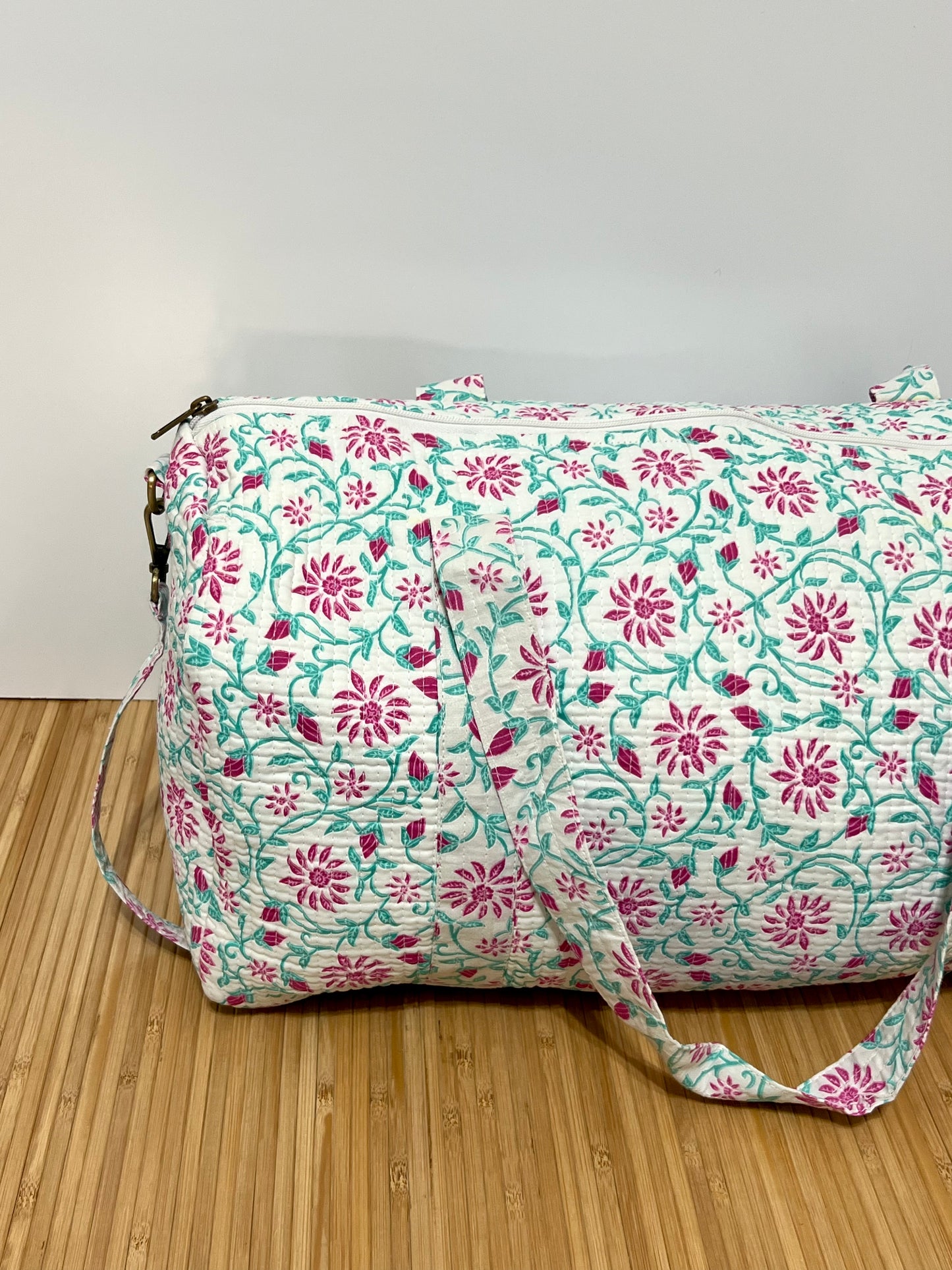 Bolso viaje de India de algodón hecho a mano | Bolso para usar como equipaje de mano o cabina