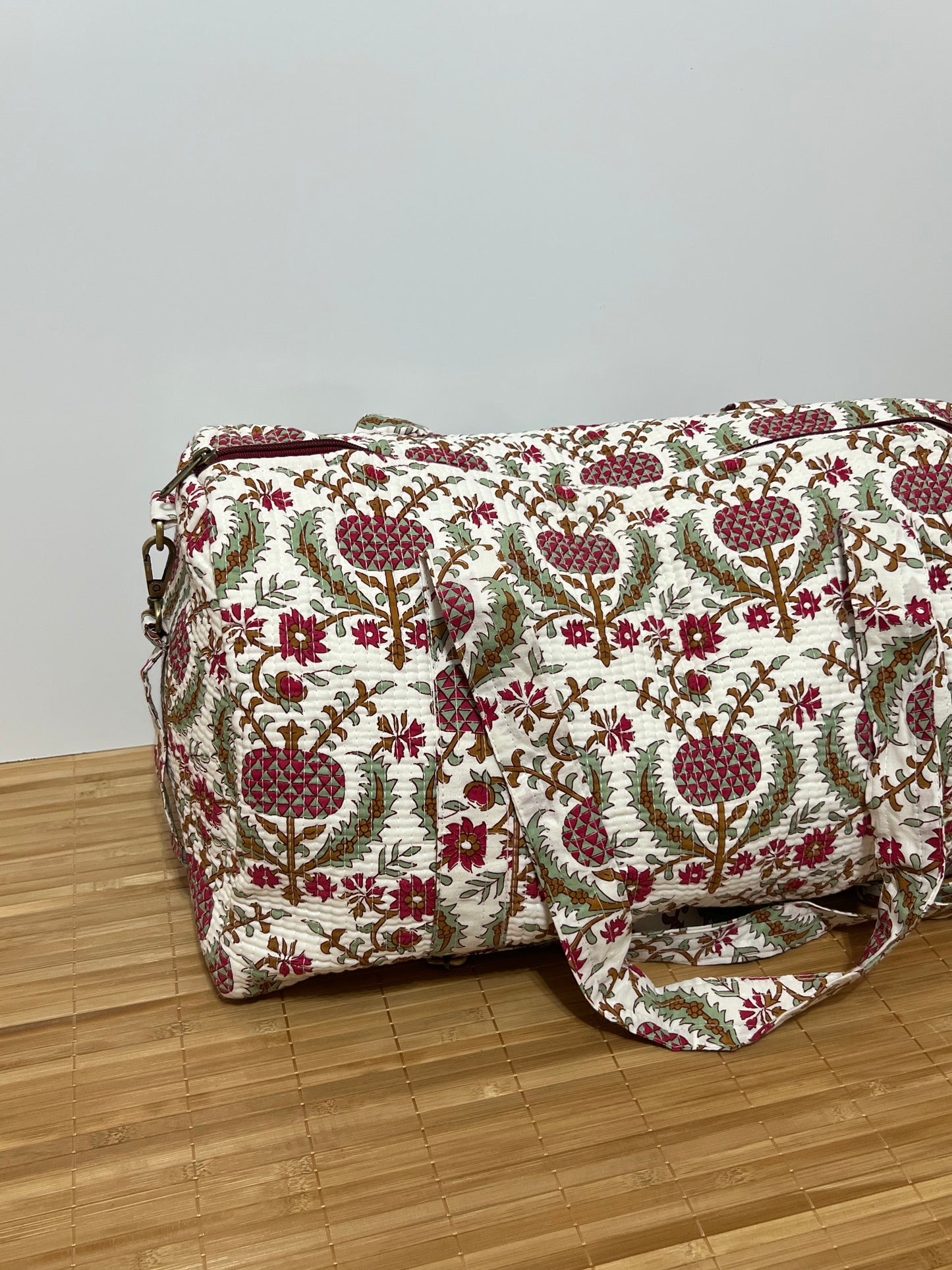 Bolso viaje de India de algodón hecho a mano | Bolso para usar como equipaje de mano o cabina