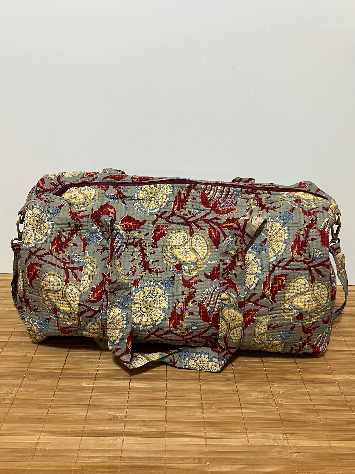 Bolso viaje de India de algodón hecho a mano | Bolso para usar como equipaje de mano o cabina