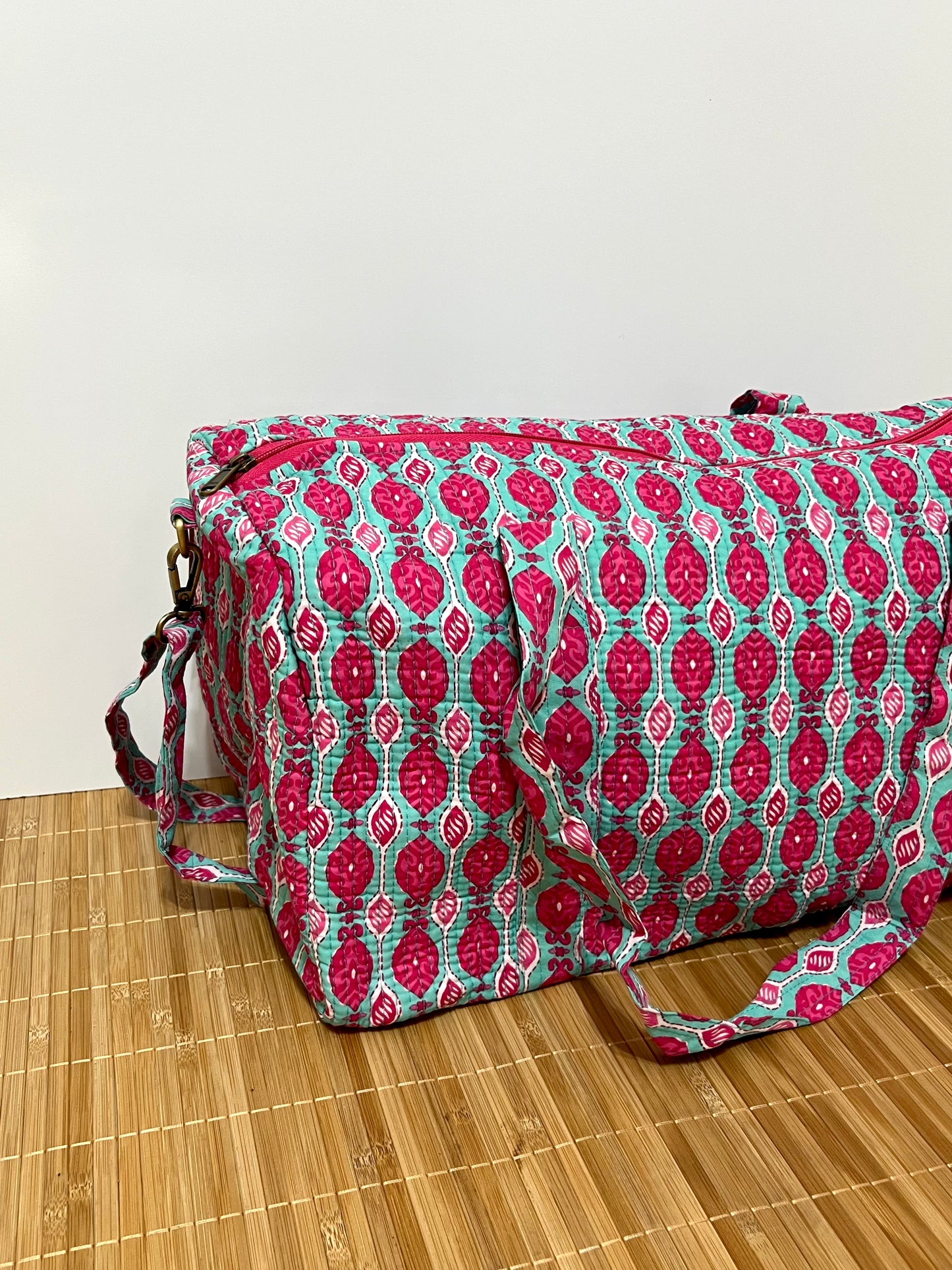 Bolso viaje de India de algodón hecho a mano | Bolso para usar como equipaje de mano o cabina