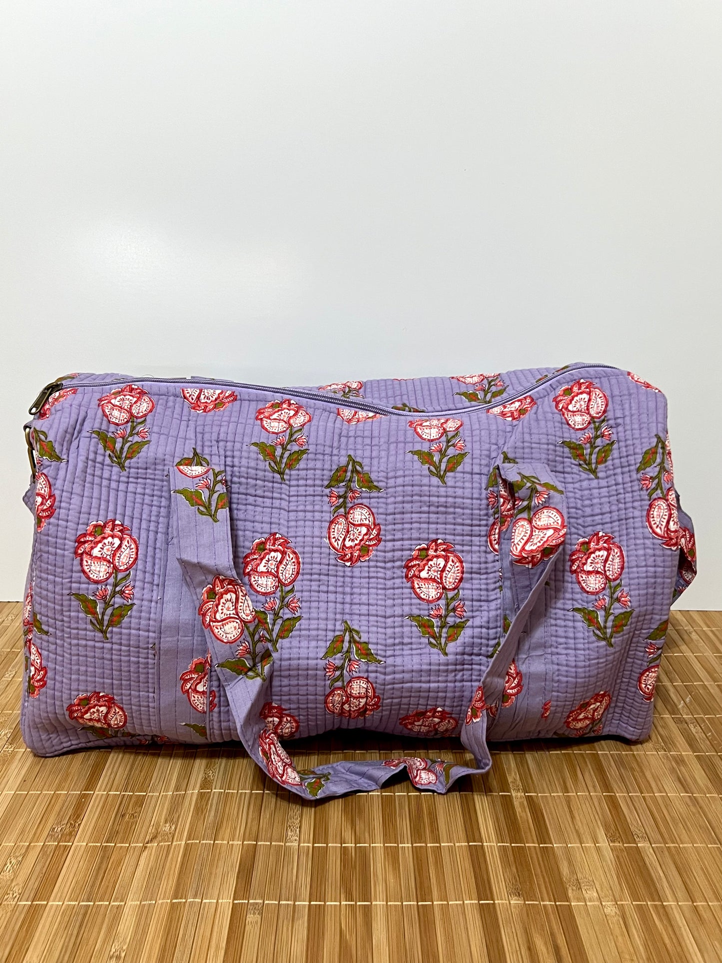Bolso viaje de India de algodón hecho a mano | Bolso para usar como equipaje de mano o cabina