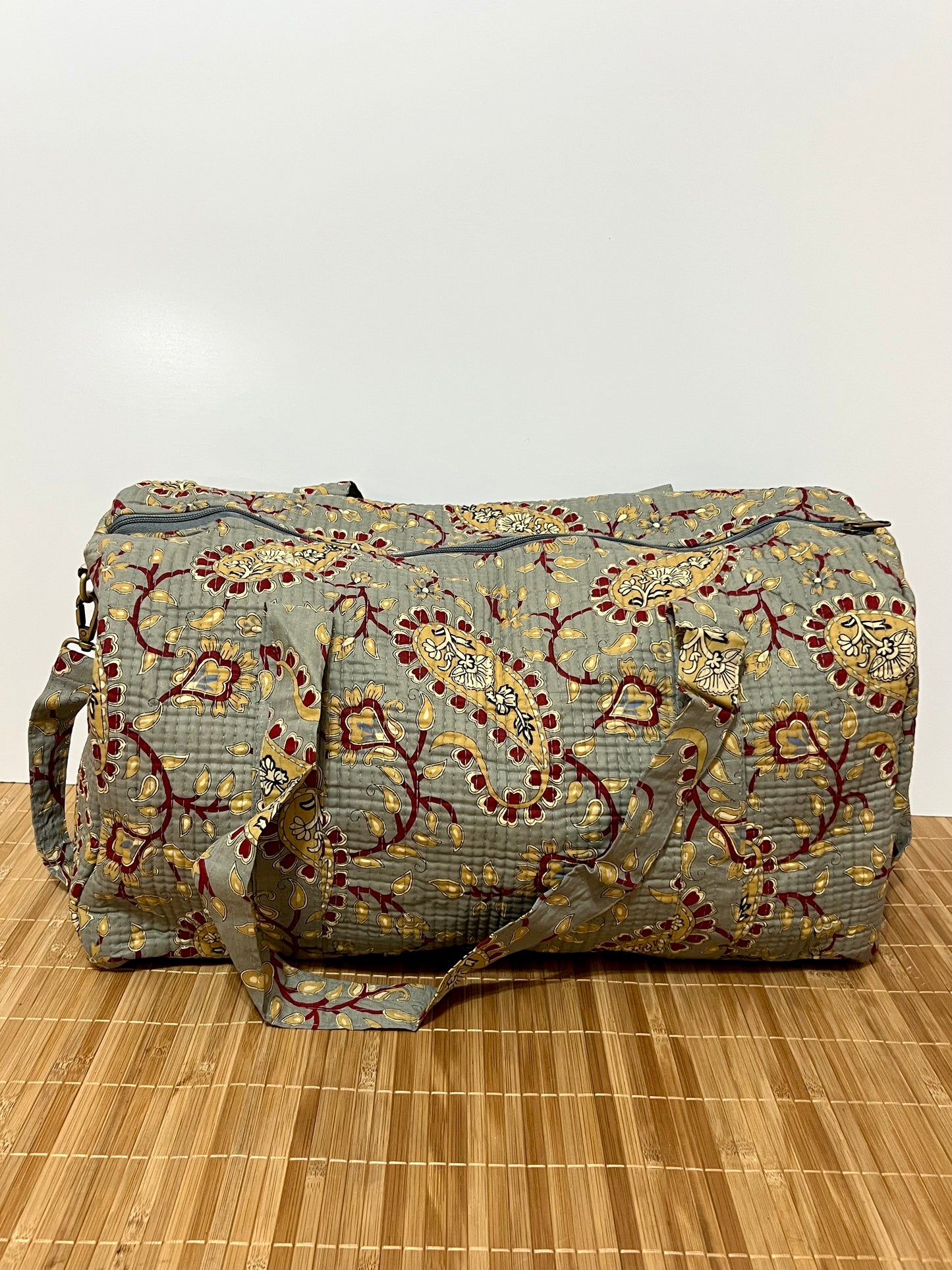 Bolso viaje de India de algodón hecho a mano | Bolso para usar como equipaje de mano o cabina