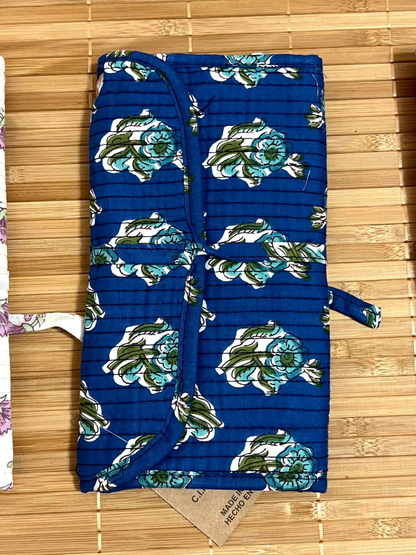 Joyero de algodón de viaje | Organizador de joyas con compartimentos