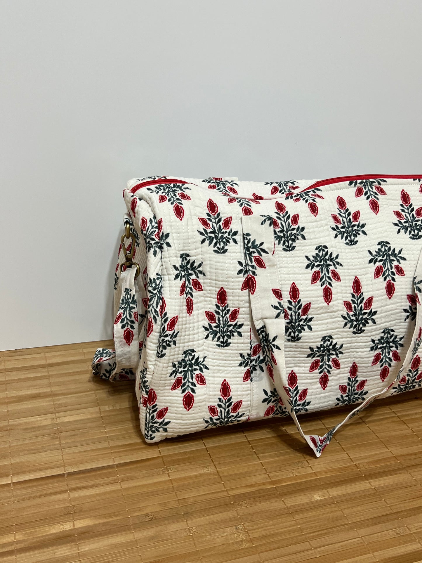 Bolso viaje de India de algodón hecho a mano | Bolso para usar como equipaje de mano o cabina