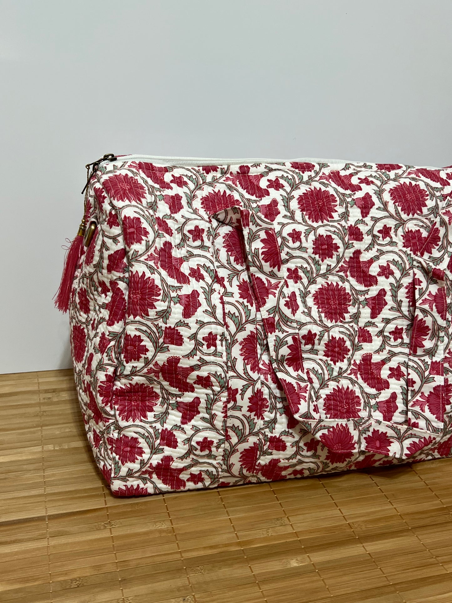Bolso viaje de India de algodón hecho a mano | Bolso para usar como equipaje de mano o cabina