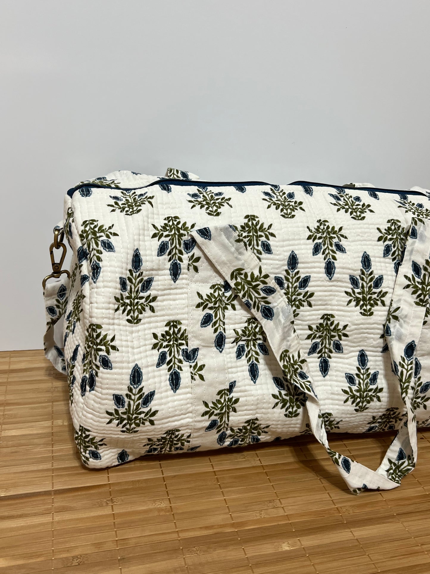 Bolso viaje de India de algodón hecho a mano | Bolso para usar como equipaje de mano o cabina