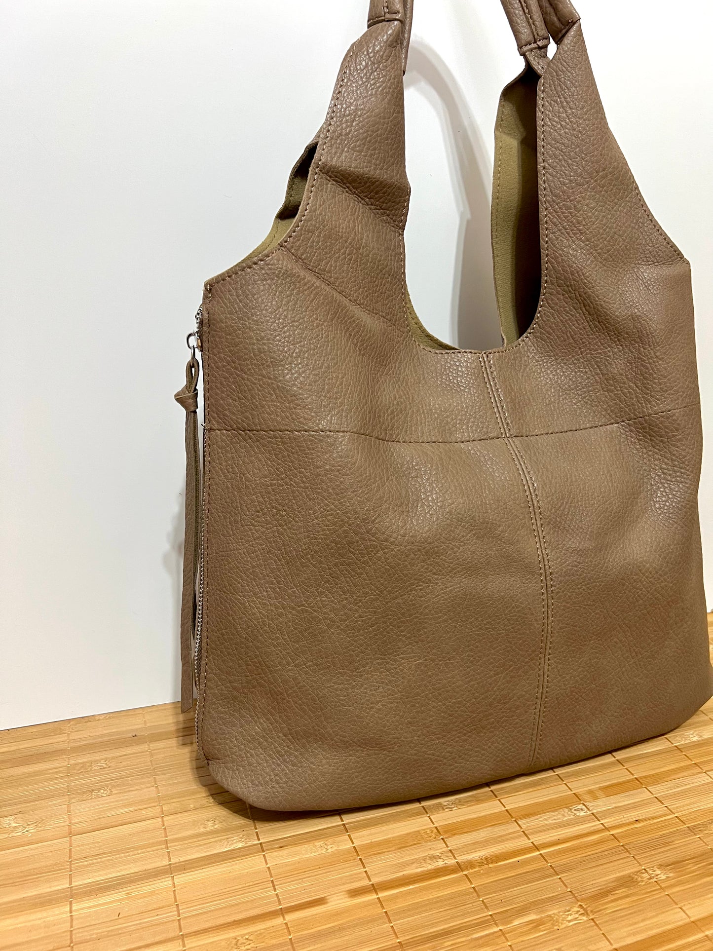 Bolso shopper grande de piel sintética - Bolso para la Universidad 2 en 1