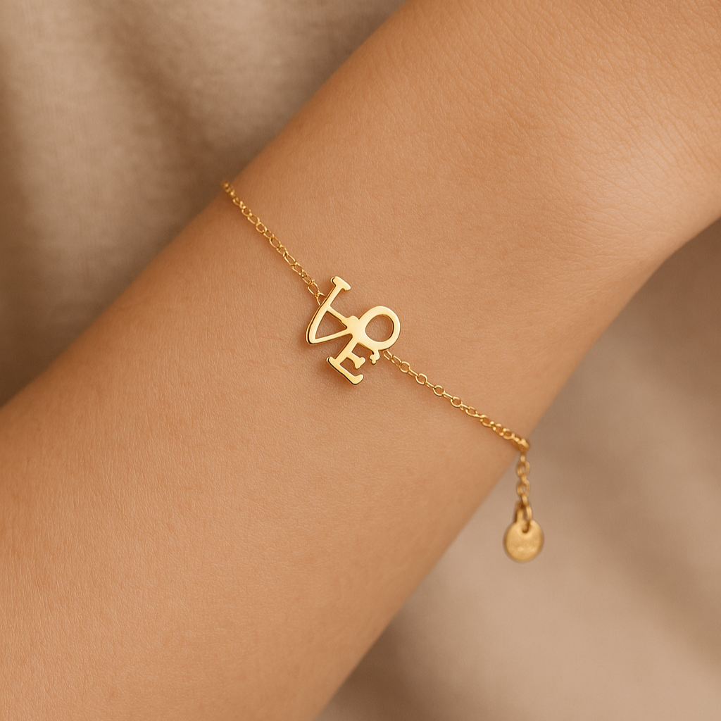 Pulsera Love Baño de Oro - MINNI MOON-Lepetitemarie-Singularu-PDPAOLA-Luamarta