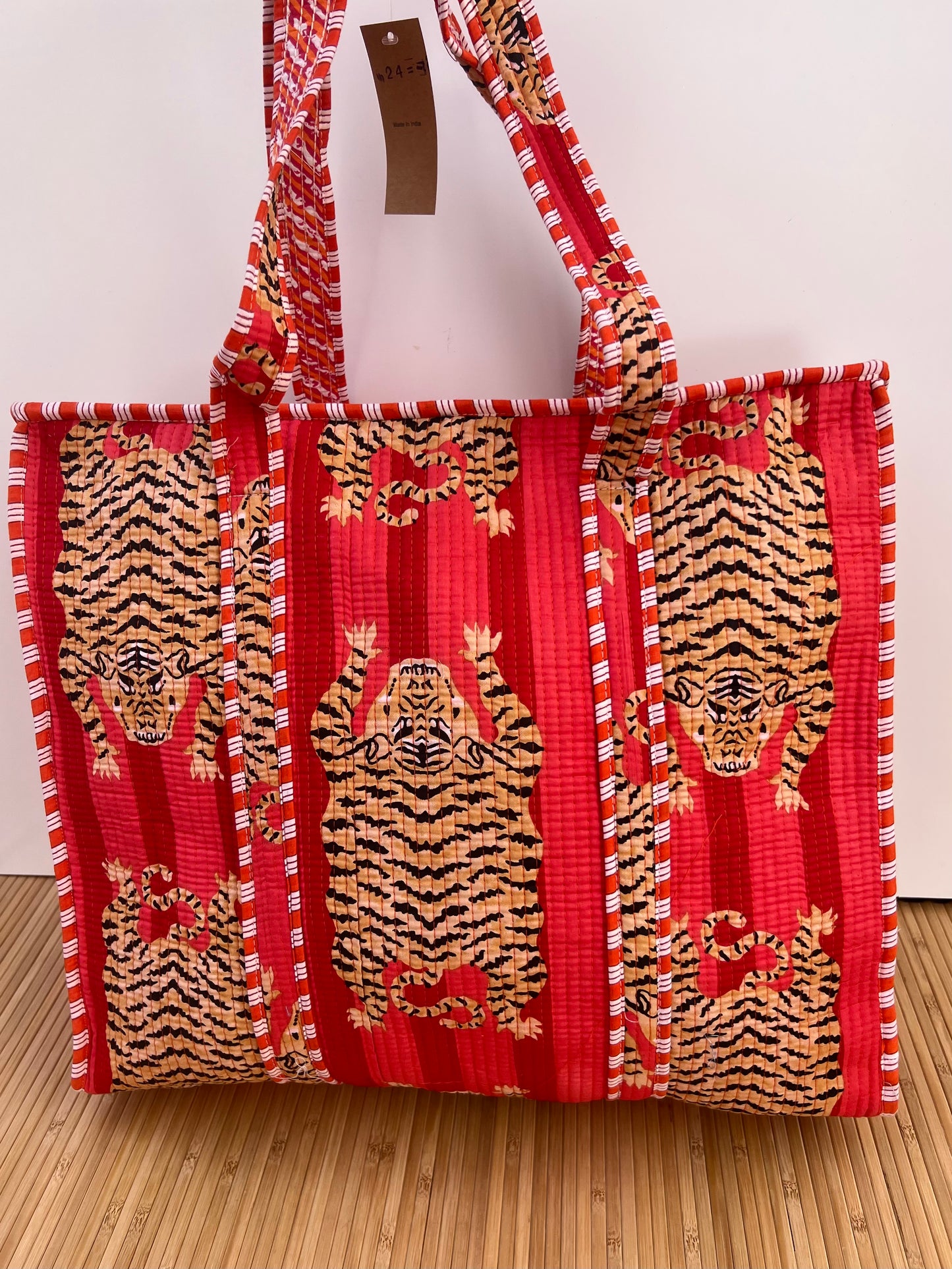 Bolsa viaje algodón Tote bag con cremallera